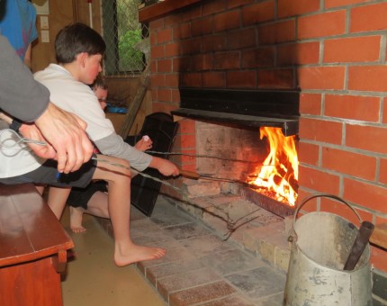 Mass production of toasted marshmellows